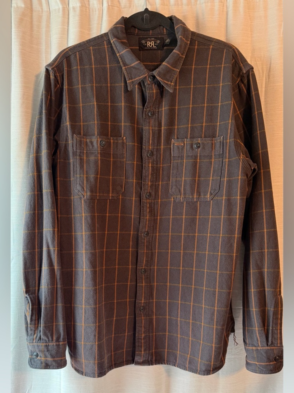 RRL brown work shirt